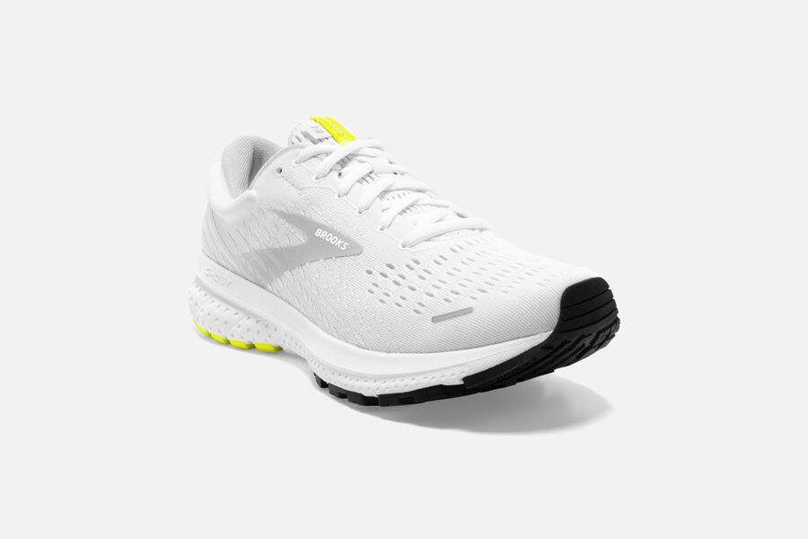 Brooks Ghost 13 Road Running Shoes Mens - White - SRGAX-1062